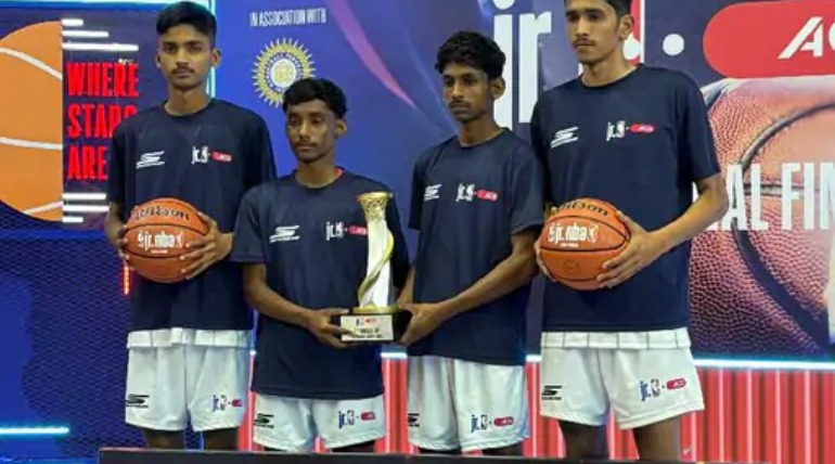 जूनियर नेशनल बास्केटबॉल टूर्नामेंट में खिलाड़ियों का शानदार प्रदर्शन
